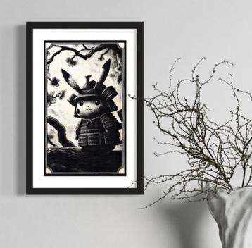 Kunstwerk Pikachu (Pokemon) Pikachu samurai beschikbaar voor biedingen