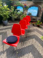 T.k.a 4 x eetkamer stoelen rood van Ikea type Vilmar, Ophalen of Verzenden, Zo goed als nieuw, Rood
