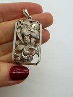 A715 Prachtige zilveren florale hanger, Ophalen of Verzenden, Zilver, Hanger