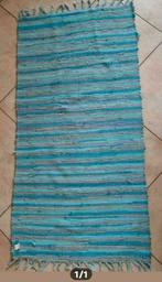 Kleine blauwe grijze vloerkleed 140 x 70, Huis en Inrichting, Stoffering | Tapijten en Kleden, 100 tot 150 cm, Zo goed als nieuw