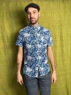 Vintage overhemd / print / blauw / wit / small / medium /, Albert Cuypstr 168a, Blauw, Halswijdte 38 (S) of kleiner, Vintage
