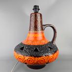 Grote Vintage Oranje Fat lava lampvoet, Jasba oranje zwart, Ophalen of Verzenden