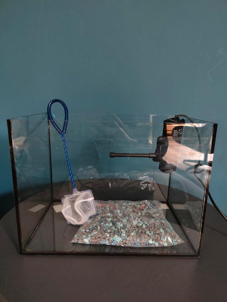 Vissenkom met assecoires, Dieren en Toebehoren, Vissen | Aquaria en Toebehoren, Zo goed als nieuw, Leeg aquarium, Ophalen
