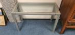Moderne Sidetable, staal en glas, Ophalen, 100 tot 150 cm, Zo goed als nieuw, Glas
