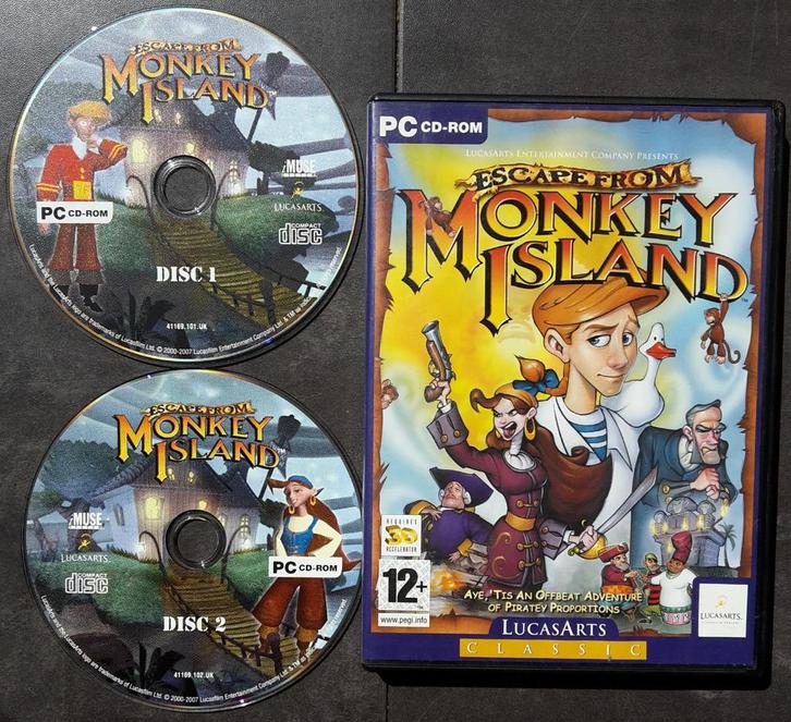 PC Game - Escape from Monkey Island - CD-rom, Spelcomputers en Games, Games | Pc, Zo goed als nieuw, Avontuur en Actie, 1 speler