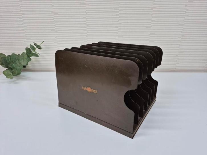 Vintage metalen LP houder/LP bak/platenhouder., Cd's en Dvd's, Vinyl | Overige Vinyl, Ophalen of Verzenden