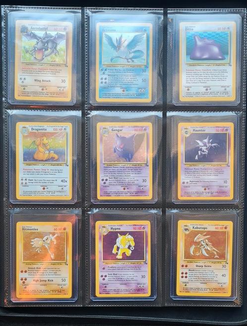 Fossil set 1999 pokemon kaarten compleet., Hobby en Vrije tijd, Verzamelkaartspellen | Pokémon, Zo goed als nieuw, Meerdere kaarten