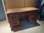 Vintage Eiken Bureau met Lades en Kast, Huis en Inrichting, Ophalen, Gebruikt, Bureau