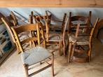 8 mooie eetkamerstoelen met rieten zitting, Huis en Inrichting, Stoelen, Ophalen, Zo goed als nieuw, Bruin, Twee