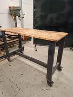 verrijdbare werkbank werktafel, Doe-het-zelf en Verbouw, Werkbanken, Ophalen, Gebruikt, Nick@vannick.nl, Minder dan 70 cm
