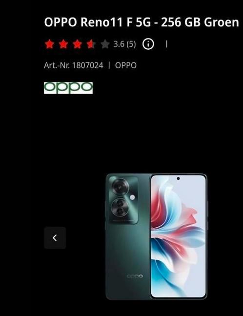 ZGAN OPPO RENO 11F 5G GROEN, Telecommunicatie, Mobiele telefoons | Overige merken, Zo goed als nieuw, Ophalen