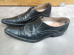 Handgemaakte zwart leren Italiaanse puntschoenen, Ophalen of Verzenden, Zo goed als nieuw, Zwart