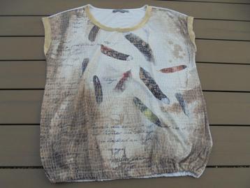 Wit bruin shirt GEISHA beschikbaar voor biedingen