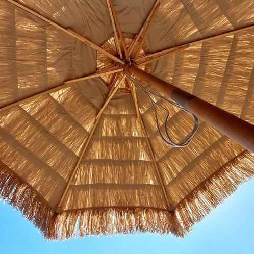 Kunststof riet parasol Maastricht, Tuin en Terras, Parasols, Gebruikt, Stokparasol, 2 tot 3 meter, Ophalen