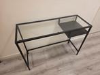 Sidetable, laptoptafel, IKEA VITTSJÖ, Huis en Inrichting, Tafels | Sidetables, Ophalen, 50 tot 100 cm, Zo goed als nieuw, Glas