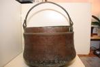 Koperen pot met hengsel. Groot model., Ophalen, Koper