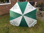 Parasol biermerk de koninck 170 cm doorsnee, Tuin en Terras, Parasols, 1 tot 2 meter, Gebruikt, Ophalen of Verzenden, Stokparasol