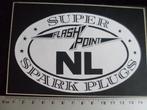 sticker super flash point NL spark plugs logo bougies, Verzenden, Zo goed als nieuw, Merk