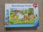 Puzzels paarden 2x24 stukjes, Kinderen en Baby's, Speelgoed | Kinderpuzzels, 10 tot 50 stukjes, 4 tot 6 jaar, Ophalen of Verzenden