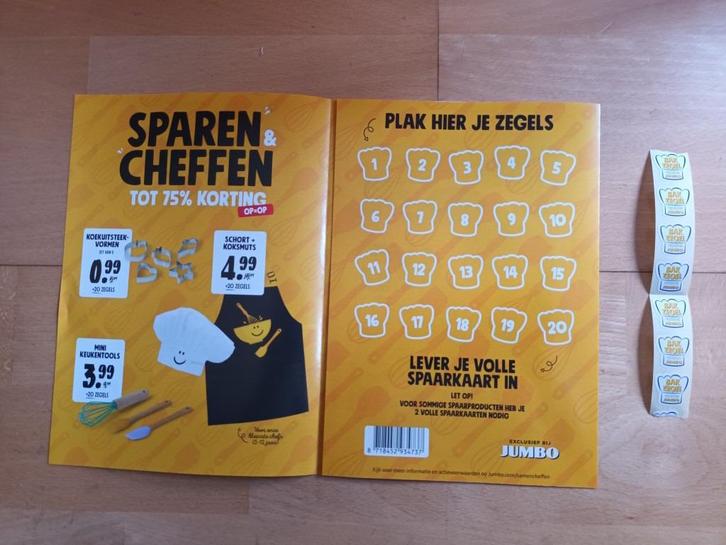 Samen lekker cheffen bij Jumbo – sparen voor TEFAL korting., Verzamelen, Supermarktacties, Jumbo, Ophalen of Verzenden