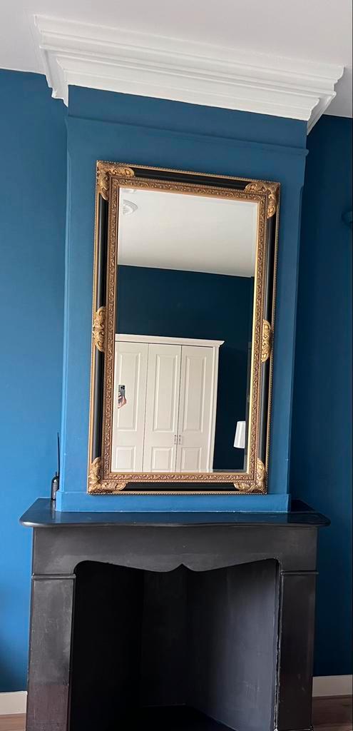 Klassieke rechthoekige spiegel facet geslepen, Huis en Inrichting, Woonaccessoires | Spiegels, Zo goed als nieuw, 75 tot 100 cm