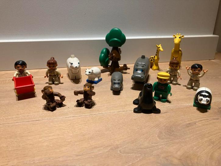 Duplo Dierentuin met veel dieren en verzorgers, Kinderen en Baby's, Speelgoed | Duplo en Lego, Gebruikt, Duplo, Complete set, Ophalen