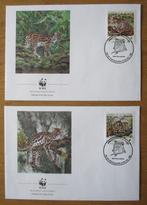 Ocelot en Margay, serie WWF FDC's, El Salvador, 1988, Verzenden, Gestempeld, Dier of Natuur