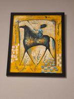 Impasto CAVE WOMAN HORSE Warrior OIL PAINTING, Ophalen