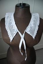 Antieke Kanten kraag met brede achterkant, Antiek en Kunst, Ophalen of Verzenden