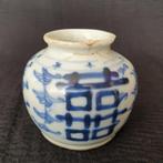 Antieke ca 19e eeuw Chinese blauw-witte porseleinen vaas, Antiek en Kunst, Antiek | Porselein, Ophalen of Verzenden