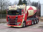 Reserveren: Scania R650 V8 met betonmixer, Hobby en Vrije tijd, Modelauto's | 1:50, Ophalen of Verzenden, Nieuw, Bus of Vrachtwagen