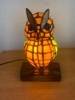 Tiffany Uil Tafellamp LumiLamp, Huis en Inrichting, Lampen | Tafellampen, Ophalen of Verzenden, Tiffany, Minder dan 50 cm, Glas