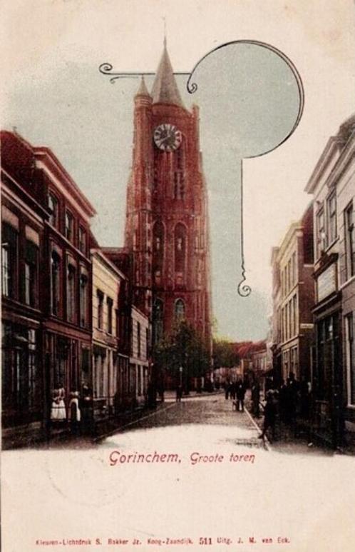 Gorinchem, Groote Toren  rond 1900., Verzamelen, Koninklijk Huis en Royalty, Zo goed als nieuw, Kaart, Foto of Prent, Nederland