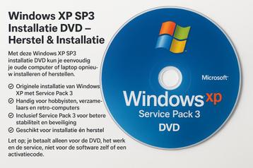 Windows XP SP3 Installatie DVD – Herstel & Installatie beschikbaar voor biedingen