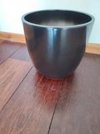 Bloempot zwart, Tuin en Terras, Bloempotten, 25 tot 40 cm, Rond, Binnen, Ophalen of Verzenden