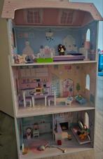 Houten Poppenhuis met Accessoires, Ophalen of Verzenden, Gebruikt, Poppenhuis
