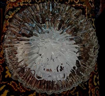 Vintage Glazen Plafondlamp goed staat  beschikbaar voor biedingen