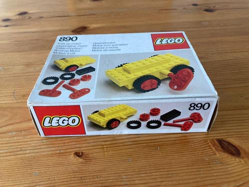 LEGO Classic 890 opwindmotor geel COMPLEET IN DOOS, Kinderen en Baby's, Speelgoed | Duplo en Lego, Zo goed als nieuw, Lego, Complete set