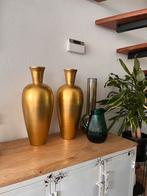 Set van Twee Grote goudkleurige Vazen, Ophalen, Kunststof, Overige kleuren, 50 tot 75 cm