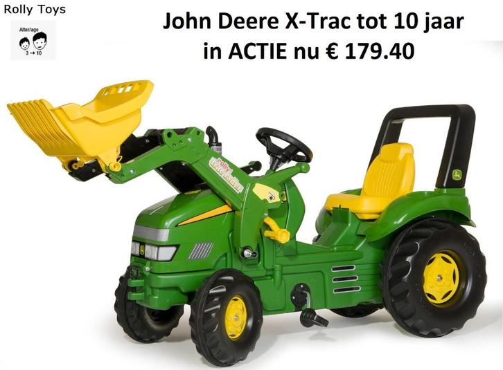 John Deer X-Trac Rolly Toys 046638 in actie, Kinderen en Baby's, Speelgoed | Buiten | Voertuigen en Loopfietsen, Nieuw, Trapvoertuig