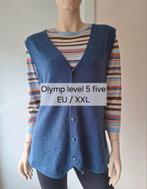 Blauw wollen vest, wol met zijde van Olymp Level 5 Five XXL, Kleding | Dames, Grote Maten, Blauw, Ophalen of Verzenden, Zo goed als nieuw