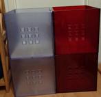 4x Lekman bakken manden Ikea paars & rood o.a. in kalla, Kunststof, Mand, Zo goed als nieuw, Ophalen