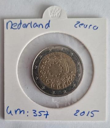 2 Euro Nederland 2015, 30 jaar jubileum Europese Vlag.  beschikbaar voor biedingen