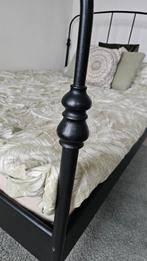 Bed metaal ledikant, Ophalen, Gebruikt, Zwart, 140 cm