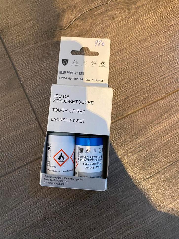 Peugeot Lakstift Set - Blauw Fel, Auto-onderdelen, Carrosserie en Plaatwerk, Peugeot, Nieuw, Ophalen of Verzenden