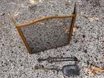 Haard inzet + lade, achterpaneel, spatscherm en pook set., Huis en Inrichting, Haarden, Ophalen, Gebruikt, Inbouwhaard, Houthaard
