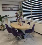Nette eettafelstoelen/ wachtkamer stoelen/ paarse stoelen, Huis en Inrichting, Stoelen, Ophalen, Gebruikt, Overige kleuren, Ijzeren/ aluminium poten