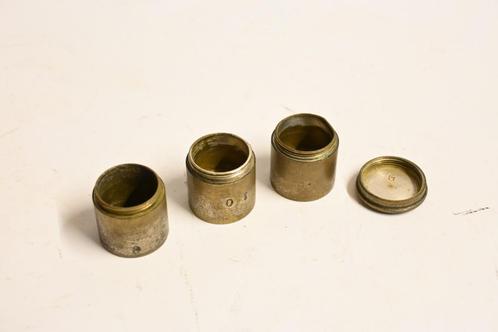 christmatorium 3 delige bronzen opberg container flacon, Antiek en Kunst, Antiek | Religie, Ophalen of Verzenden