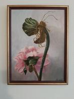 Schilderij bloem waterplanten, Antiek en Kunst, Ophalen of Verzenden