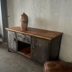 Oude werkbank, industriële toonbank, dressoir, kast, Antiek en Kunst, Ophalen